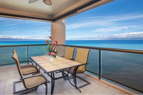 Sands of Kahana 272 Maui two bedroom short term rental condo with panoramic ocean view and large balcony