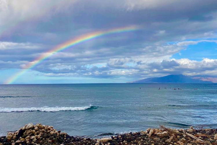 Rainbow over West Maui, HI.