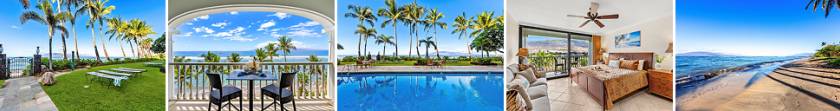 Lahaina Shores Resort with studio vacation rentals on a family friendly calm beach