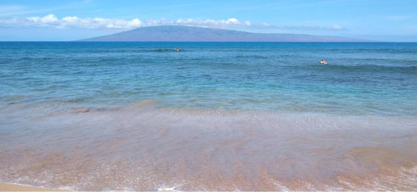 Kaanapali Beach, kids surfing near the Whaler resort, Maui