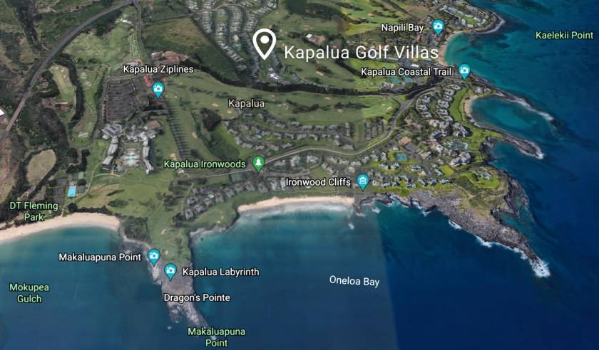 Kapalua Golf Villas on Kapalua, West Maui map