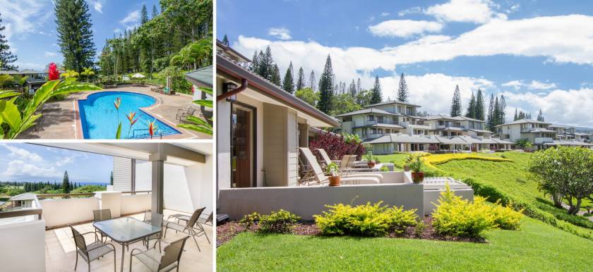 Kapalua Golf Villas resort vacation rentals with a pool and large balconies