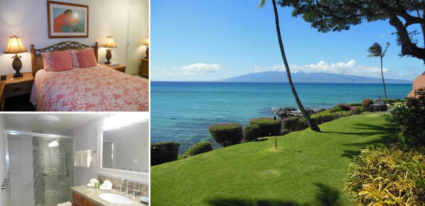 Kuleana 610 Maui 1-bedroom oceanfron condo rental with renovated bathroom and ocean view from a private balcony