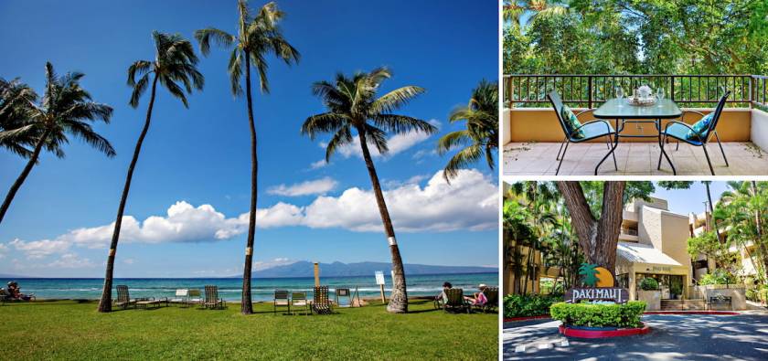 Paki Maui resort tropical gardens and oceanfront lawn