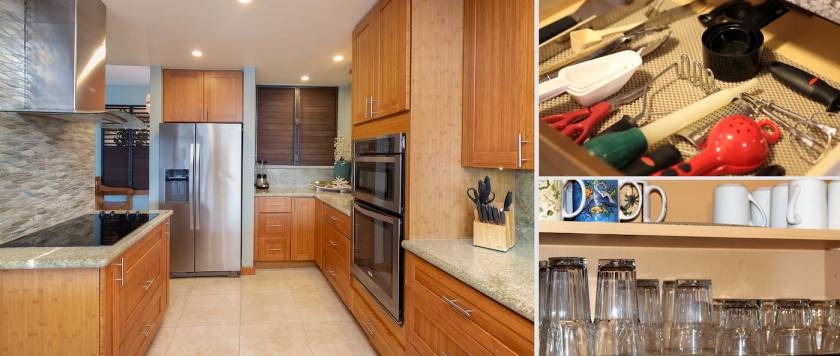 Sands of Kahana fully equipped remodeled kitchen in a condo vacation rental