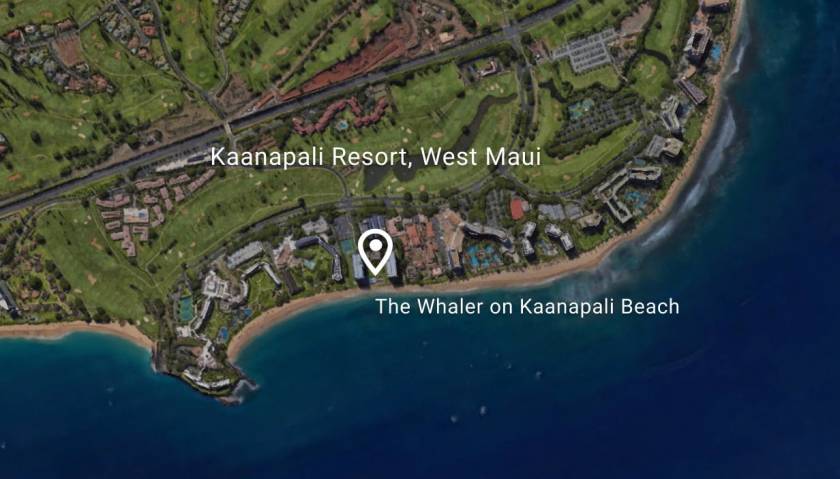 The Whaler on Kaanapali Beach resort on West Maui map